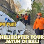 Helikopter Tour Jatuh di Bali, Akibat Tali Layangan 2 Terluka Parah