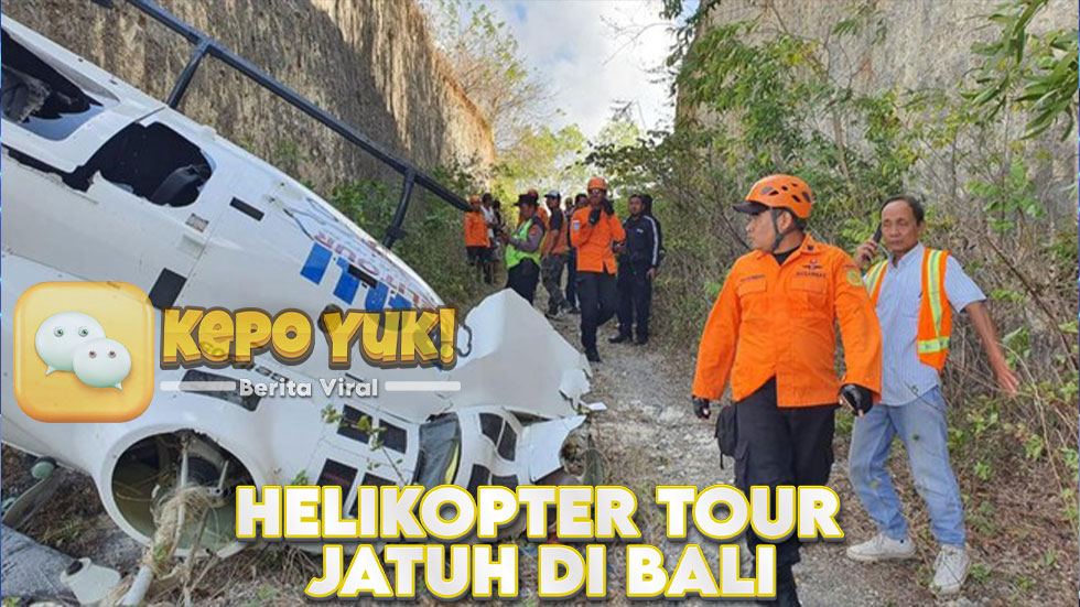 Helikopter Tour Jatuh di Bali, Akibat Tali Layangan 2 Terluka Parah