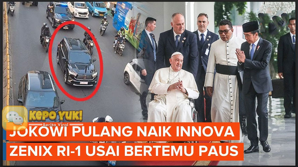 Jokowi Naik Innova Zenix ke Misa Demi Hormati Paus Fransiskus