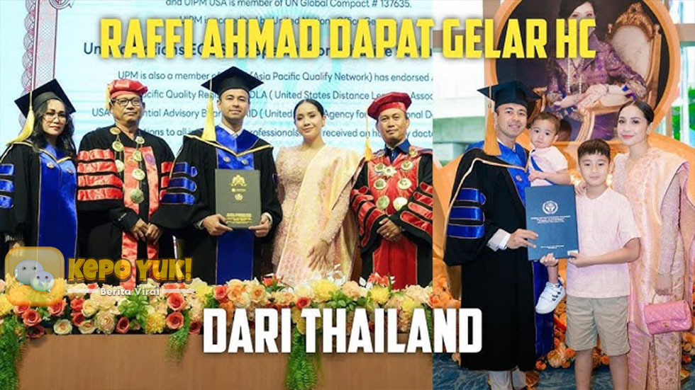 Raffi Ahmad Terima Gelar Doktor Honoris Causa di Thailand