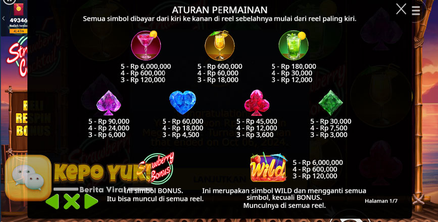 Raih Jackpot di Strawberry Cocktail, Slot Paling Gacor Hari Ini!