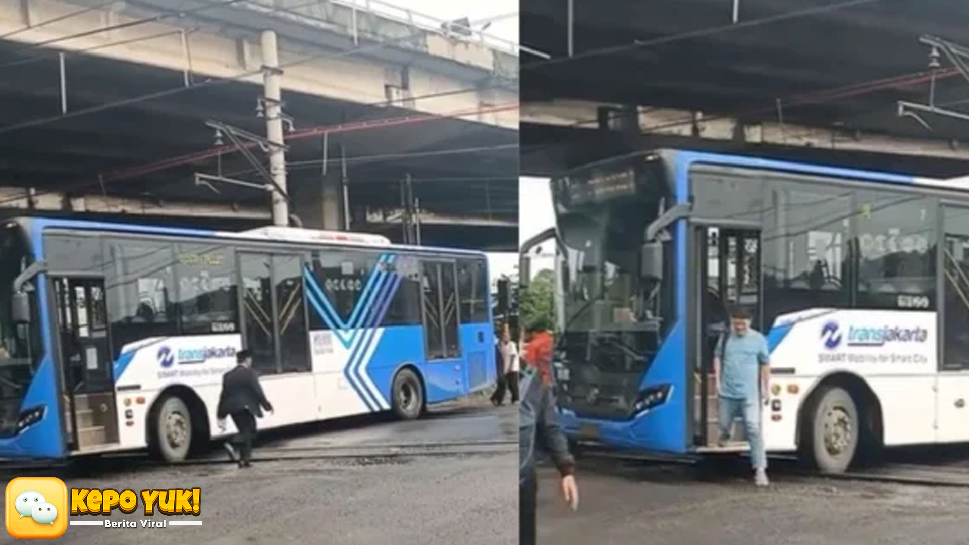 Kemacetan Dekat Rel Stasiun Grogol, TransJakarta Terjebak