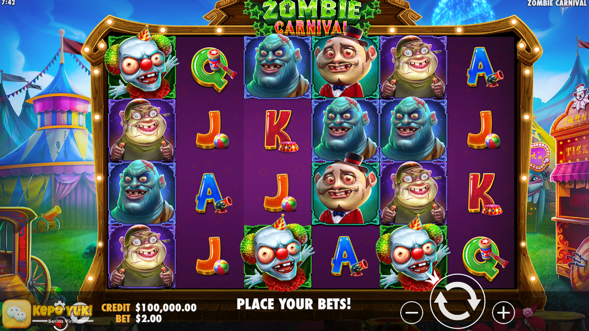 Spin Hingga Bangkit: Sensasi Baru di Slot Zombie Carnival