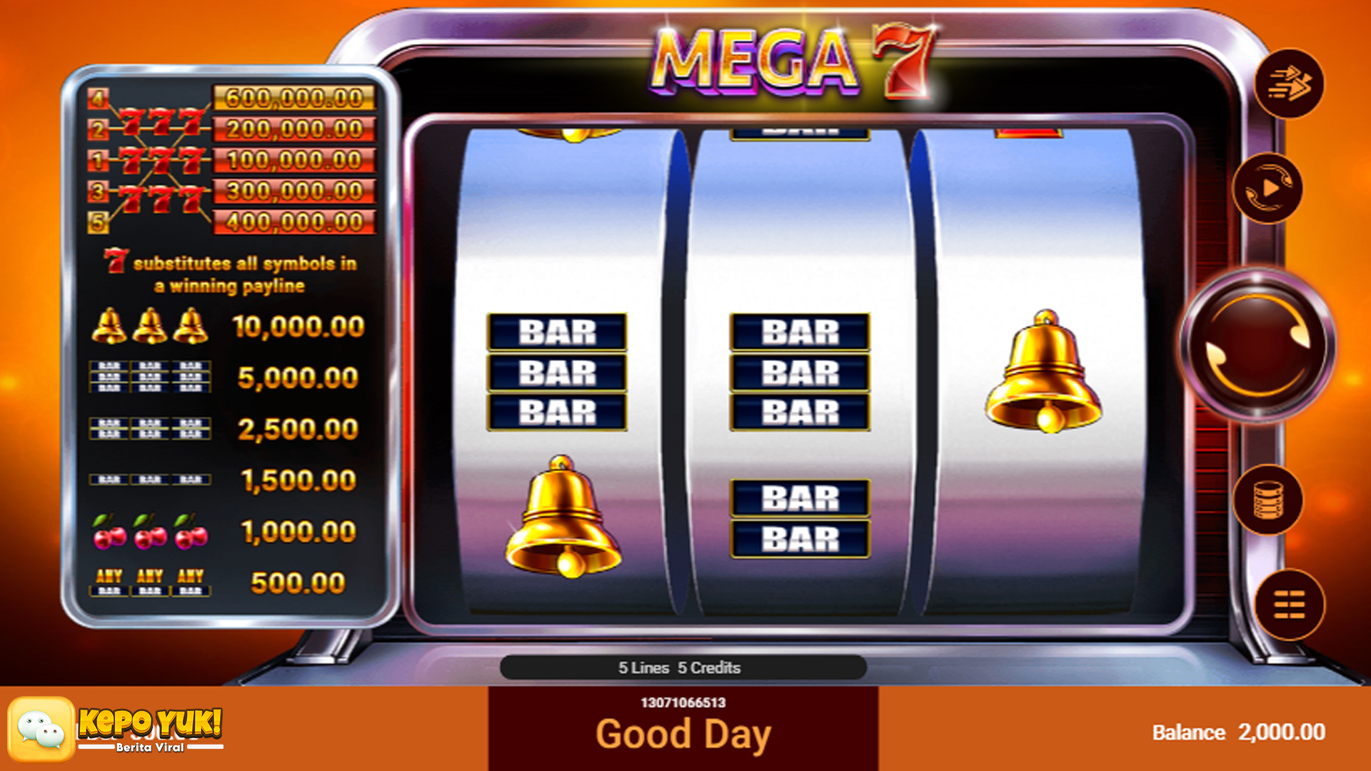 Slot Mega 7: 7 Simbol Pembawa Rezeki yang Wajib Kamu Putar