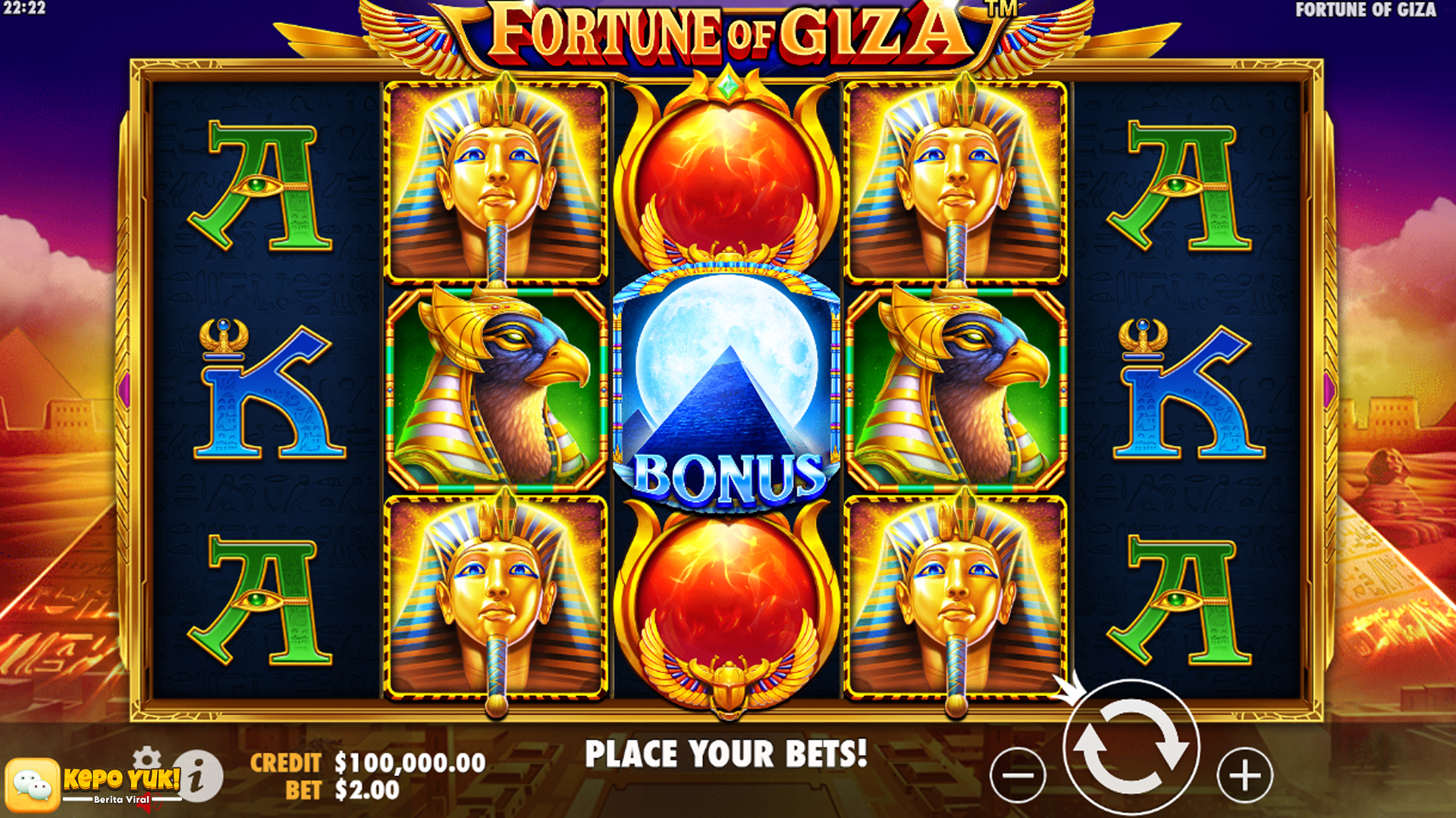 Slot Fortune of Giza: Jackpot Menanti di Keindahan Mesir Kuno